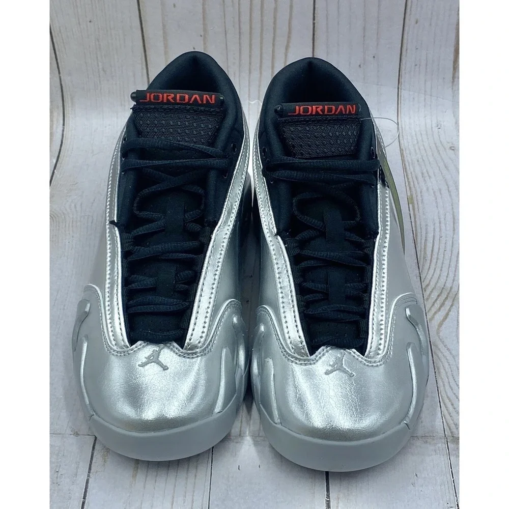 Nike Womens Air Jordan Retro 14 Low Metallic Silver Size‎ 5.5 DH4121 060